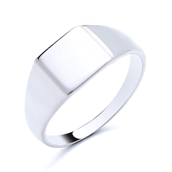 925 Sterling Silver Square Signet Ring size K L M