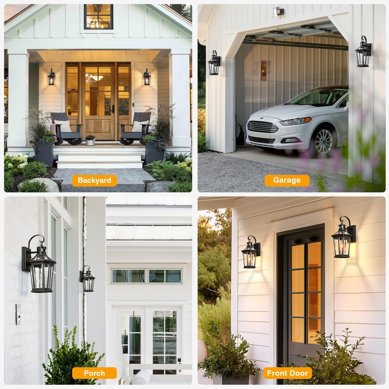 VIANIS Motion Sensor Outdoor Wall Lights, Dusk to Dawn Exterior