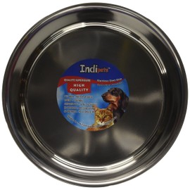 Indipets Heavy Duty Stainless Steel Dog Bowl - 3 Quart - High Gloss, Easy to Clean Finish