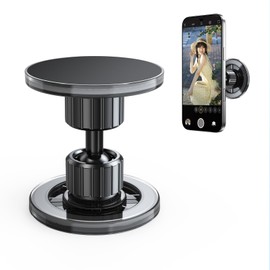 nediea Smartphone Stand with Strong Magnets, MagSafe Compatible, Magnet, Portable Stand, Double-Sided Magnet, Tabletop, Smartphone Holder, Photo Selfies, 360° Rotation, Angle Adjustment, Foldable