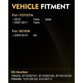 AATEE 700235 HVAC Heater Blower Motor Assembly for:-Toyota Yaris 2007 2008 2009 2010 2011 2012, for:-Scion xD 2008 2009 2010 2011 2012 2013 2014, Replace# 87103-52141 8710352141 PM9366