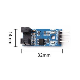 LM393 Speed Measuring Module, Slot Type IR Optocoupler Measuring Comparator 3.3V-5V with Cable, for MCUArduino, Pack of 10