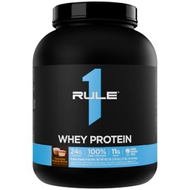 Rule 1 Whey Protein – 24g Fast-Acting Protein from All-Whey Sources with Naturally Occurring EAAs & BCAAs for Workout Recovery or Anytime Use (5 Pounds*, Chocolate Peanut Butter)