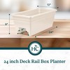 HC Companies 24 inches Deck Rail Box Planter with Easy