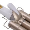 25mm Curling Iron Wand Adjust Temperature Fast Heating 3 Barrel