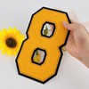 1 Pcs 8.0" Yellow Chenille Number Patches, Iron On or