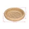 Round Bread Baskets Bamboo Hand Woven Fruits Vegetable Storage Basket