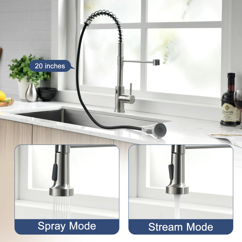 Matte Black Touchless Kitchen Faucet with Pull Down Sprayer, Motion