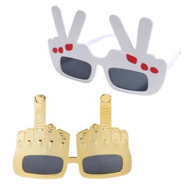 Pack of 2 gesture glasses, funny sunglasses, funny sunglasses, funny creative party glasses, football, sunglasses for children