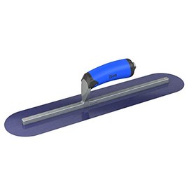 Bon 67-154 Steel City Finish Trowel - Round - Blue Steel - 18 X 4 - Comfort Grip