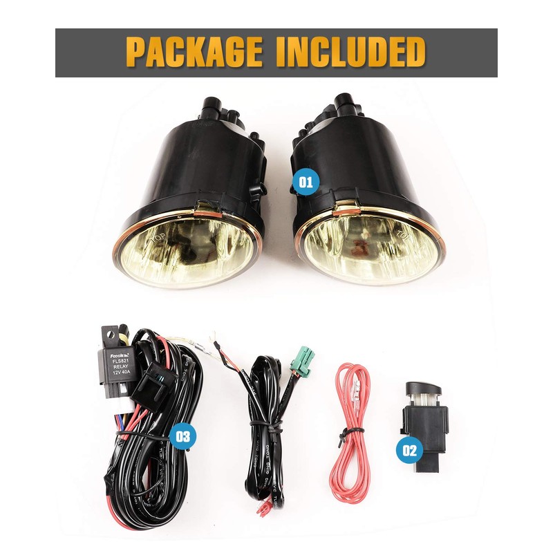 AUTOFREE Fog Lights for Tundra 2000-2006 (Not Fit Steel Front