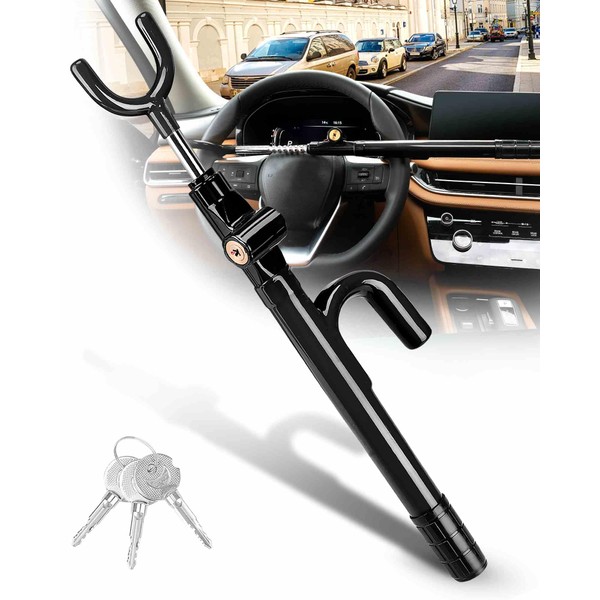 Tevlaphee Steering Wheel Lock Anti-Theft Device Security Car Lock Anti