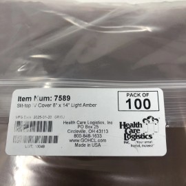 Health Care Logistic Slit-top IV Covers, Light Amber, 8 x 14 (pack of 100) #7589