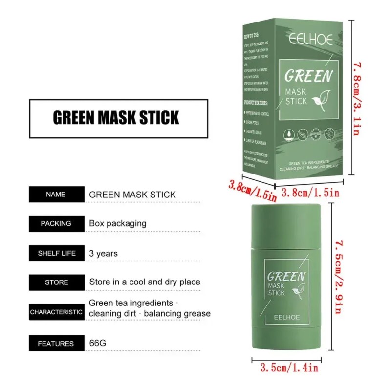 Mascarilla De Té Verde En Barra Con Extracto De Té,