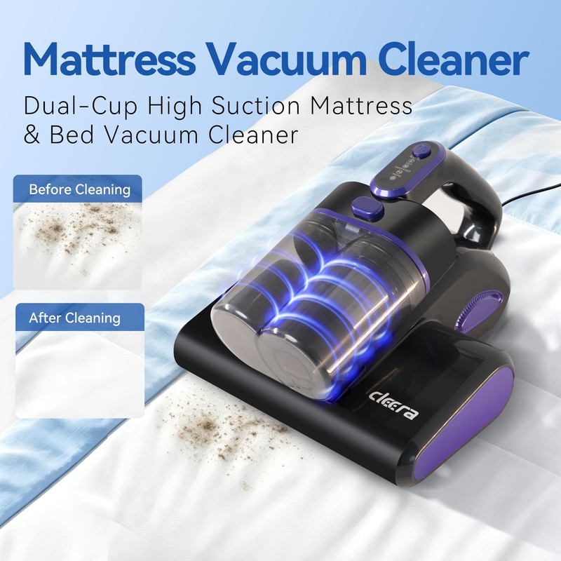 Mattress Vacuum Cleaner,16KPa Bed Vacuum with 140°F Hot Air