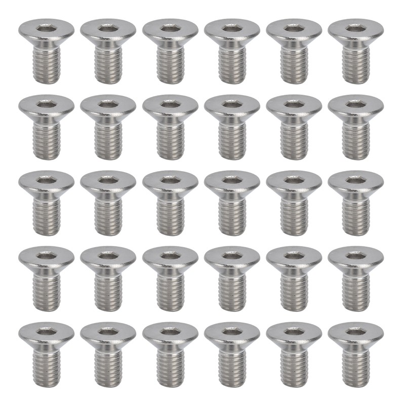 30pcs M10 Allen Socket Screws 10mm A2 Stainless Steel Countersunk