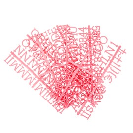 1 Inch Letters for Felt Letter Board,188 Pieces Including Letters, Numbers & Symbols for Changeable Plstic Letter Board by Veskaoty (Pink)