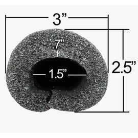 Oodles of Noodles 3 Foot Black Roll Bar Padding 4 Pack - fire Retardant