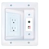 RiteAV RCA-Blue Speaker Recessed Wall Plate Cable Concealer Management Kit