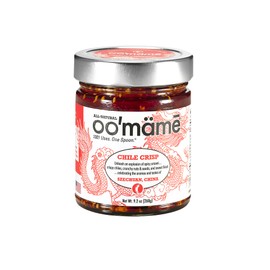 OO'mämē Szechuan Chinese Chile Crisp (9.2 oz) - Tingly Mala Peppercorns with Sweet Chewy Ginger and Crunchy Peanuts - Vegan, Gluten-Free, Keto - Made in the USA Condiment
