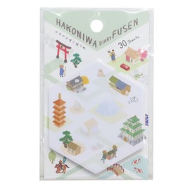 [Sticky Notes] Hakoniwa Diary Fusen/Japan Castle and Shishima Town Camio Japan Funny Stationery Goods Mail Order