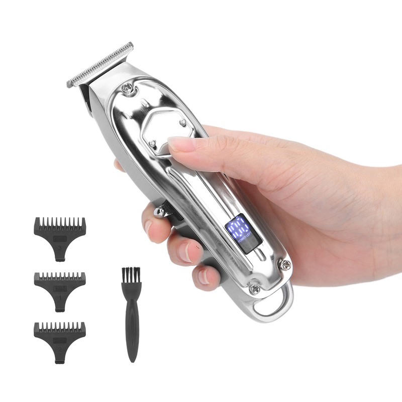 USB Rechaegeable Hair Clipper LCD Screen Electric Hair Styling Trimming