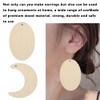 Wood Ornament Pieces Unfinished Wood Blank Earrings DIY Hand‑made Craft