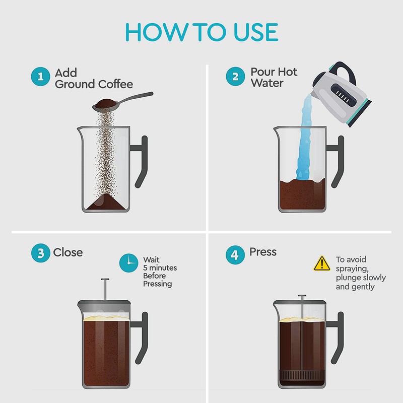 Belwares French Press Coffee Maker 50 OZ - Large Insulated
