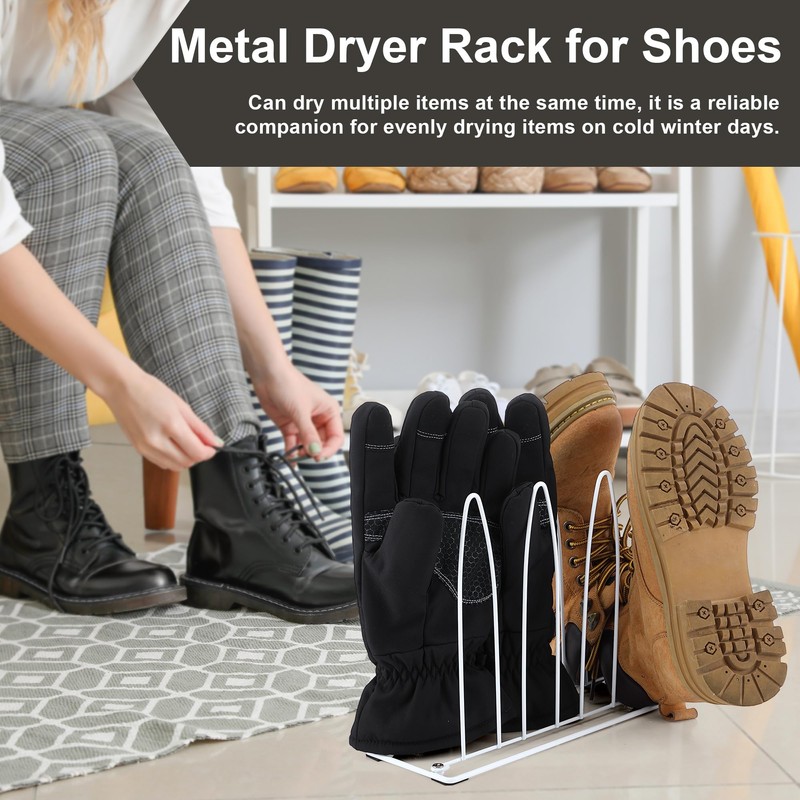 Dunkive 2 Pack Metal Shoe Drying Rack, Shoes, Boot, and