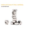 binifiMux 50pcs SAE 1/4"-20 304 Stainless Steel Hex Nuts Lock