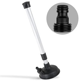 Five Oceans FO4602 Inboard Motor Flusher, Circular Cup Boat Motor Muffs with Telescoping Shaft, Adjustable from 18 Inch to 30 Inch