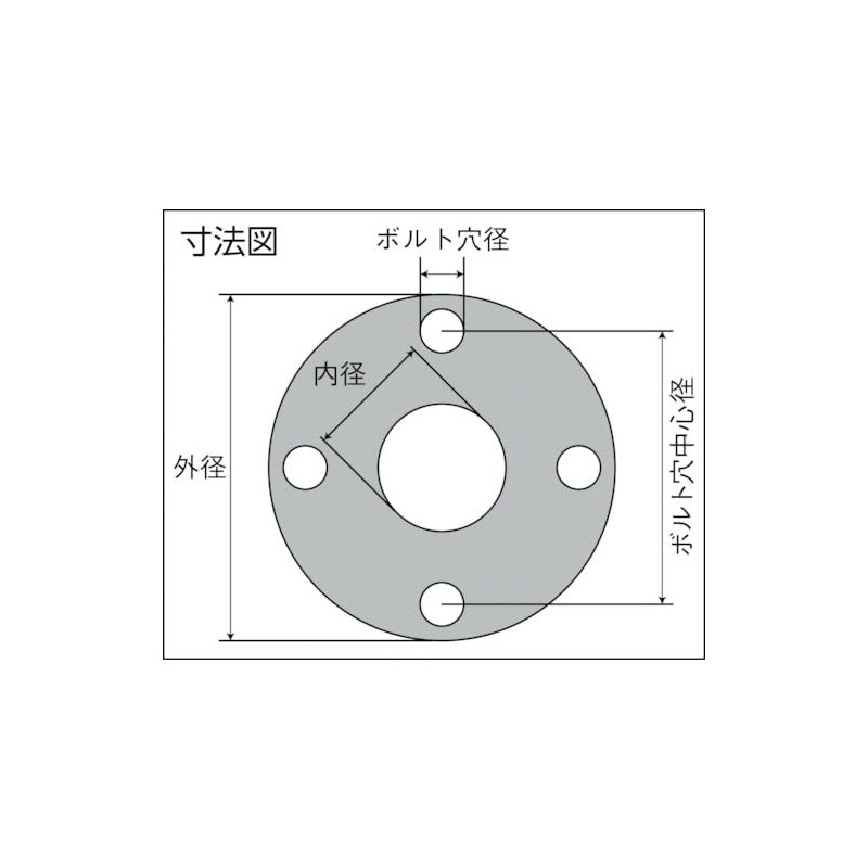 TRUSCO TFPS-5K32A-30 Gasket Flange Outer Gasket 5K 32A Thickness 0.12