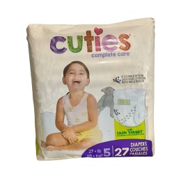 First Quality Cuties Complete Care Baby Diapers, Size 5