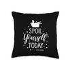Bath Bombs Bubble Spoil Yourself Today Relaxing Quote Throw Pillow
