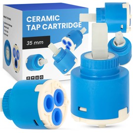 Ceramic Mixer Tap Cartridges Valve Replacement Sink Repair 35 mm Leak-Proof Durable Universal Valve Top Replacement Cartridges Ideal Standard Replacement Parts