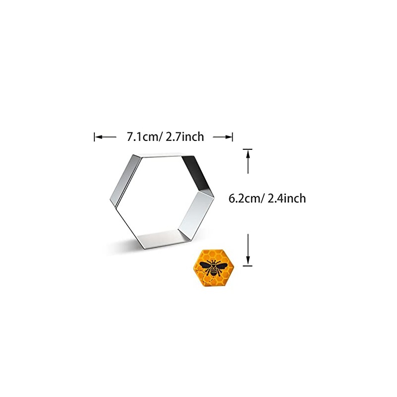 WDYJMALL Beehive Honeycomb Hexagon Shape Cookie Cutter - B
