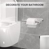 SetSail Toilet Paper Holder Adhesive or Screw-in Brushed Nickel Bathroom