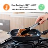 HOTEC Premium Stainless Steel Locking Kitchen Tongs with Silicon Tips,