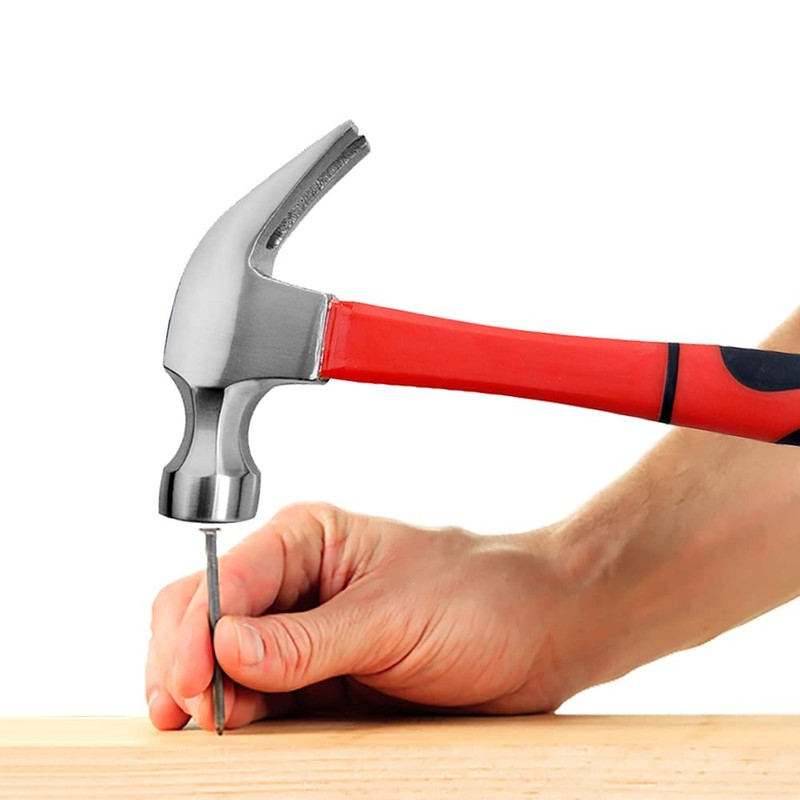 Dekton 20oz Fibreglass Claw Hammer-Anti-Slip Handle| Shock-Absorbing Fibreglass Core| Durable