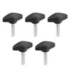 sourcing map Pack of 5 Clamping Handle Screw Knobs Handle