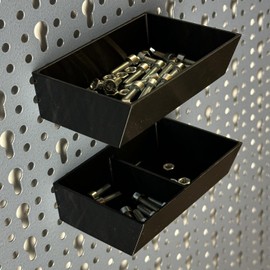 2 x Small Parts Storage Box for Küpper Perforated Wall Divider 100 x 70 x 30 cm