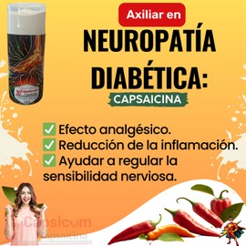Capsicum Capsaicina Crema: Experiencia Única en Neuropatía Diabética. Mejora el Bienestar de Pies y Piernas con Nuestra Fórmula Avanzada de Capsaicina. Ideal para Adultos con Neuropatía Diabética