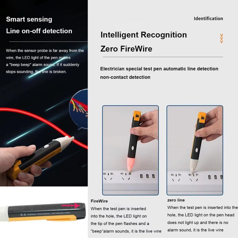 Non Contact Voltage Tester Pen, Electric Tester Screwdriver, AC Voltage