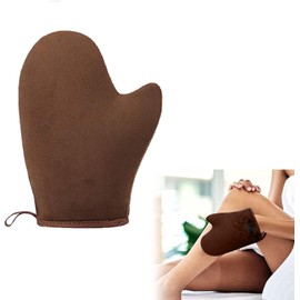 Self-tanning gloves, tanning glove for self-tanner, waterproof glove, self-tanning glove for tanning cream and exfoliation, self-tanning mitt applicator for face and body, brown