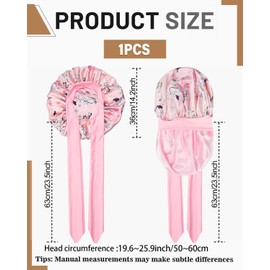 TPZORJX Lange Satin Zopfhaube für Damen Seidenhaube zum Schlafen Schlafmütze mit Elastischem Band Nachtmütze für Lange Lockiges Haar Locs,haarschutz für die nacht,schlafhaube haare schützen