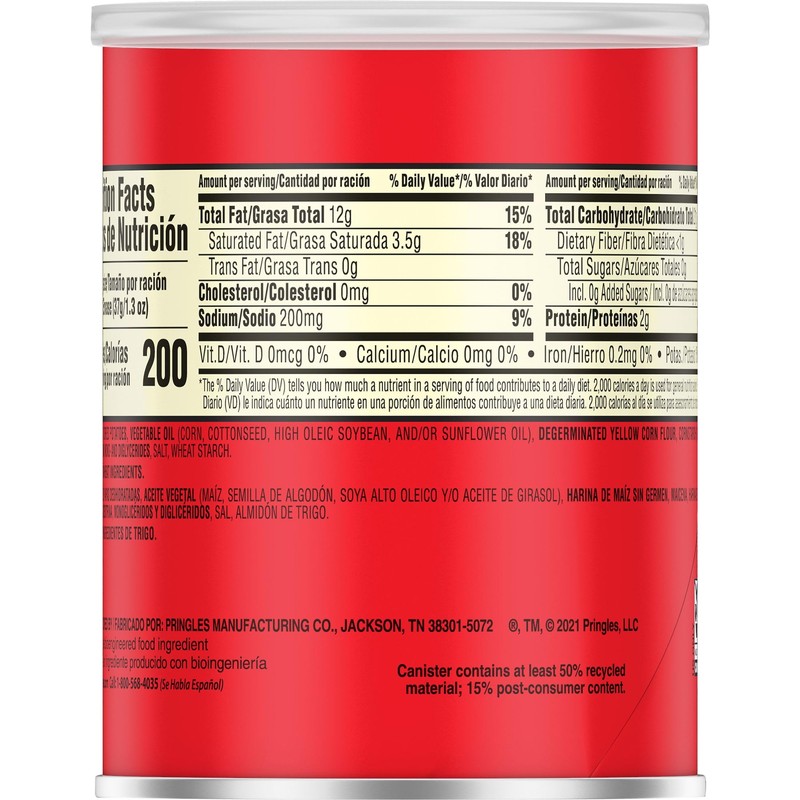 Pringles Potato Crisps Chips, Lunch Snacks, Office and Kids Snacks,