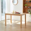 Livinia Cabin 45.3" Wooden Dining Table/Small Rectangular Modern Farmhouse Solid