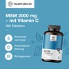 HealthyWorld® MSM 2000 mg - With Vitamin C - 365