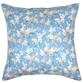 DDintex FLORET LONDON Cushion Cover, Josephine Blue, 17.7 x 17.7 inches (45 x 45 cm), Liberty Print