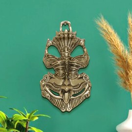 Hastcraft - Battu de metal Nazar con energía Naag Ganesha para protección contra el mal de ojo, Nazar/Drishty Suraksha (mal ojo), máscara Suraksha Kawach para el hogar, la pared de la oficina y las